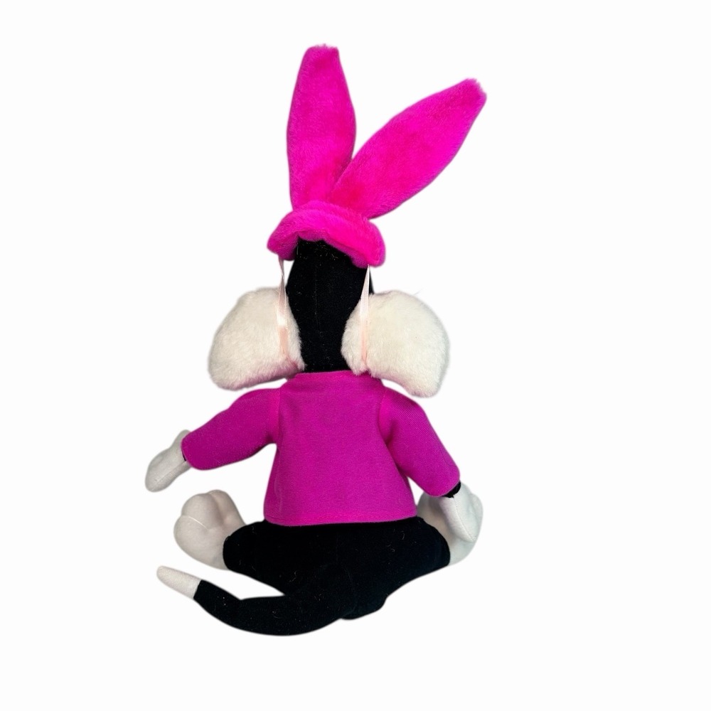 VTG 1999 Warner Bros Looney Tunes Sylvester Cat Easter Plush Bunny Ears Rare - Picture 3 of 8